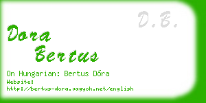 dora bertus business card